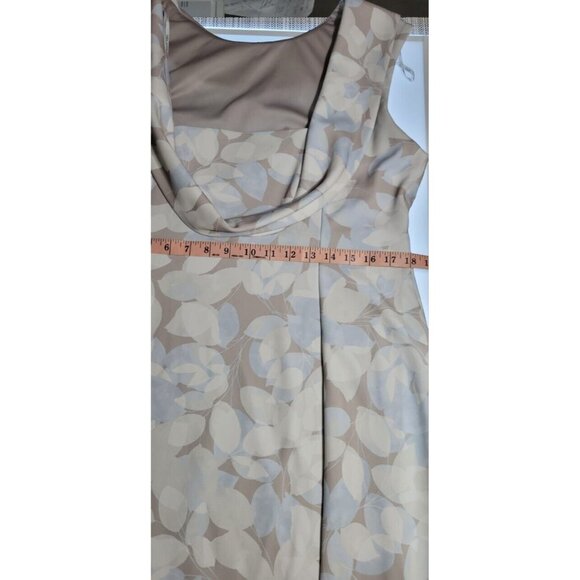 CALVIN KLEIN BEIGE FLORAL DRESS SIZE 14 - Picture 12 of 16